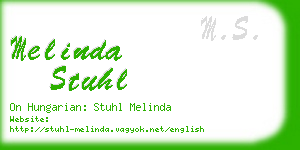 melinda stuhl business card